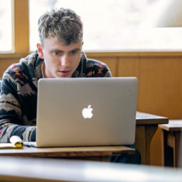 Student with laptop
