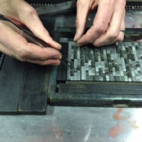 Setting a letterpress