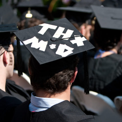 Mortarboard that reads 