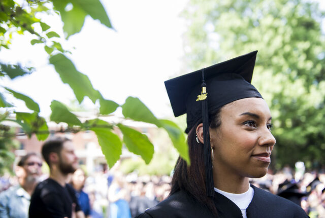 Student at 2015 graduation