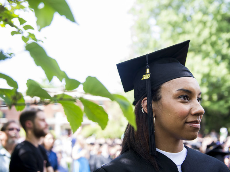 Student at 2015 graduation