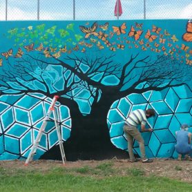 Lara's mural at school