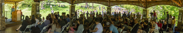 Lynn Morton was announced as president of Warren Wilson College in front of a crowd gathered at the Morrisâ Community Pavilion.