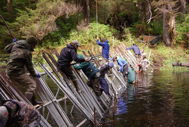 Working in a river