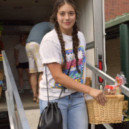 Volunteering at a food pantry