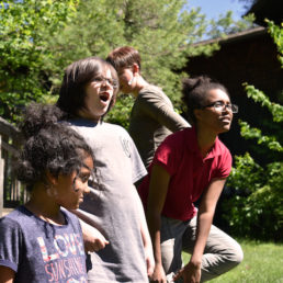 WWC student with kids