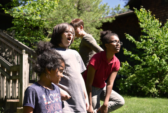 WWC student with kids