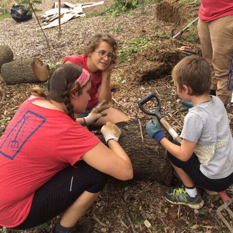 Students doing a Service Project