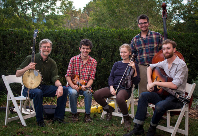 Warren Wilson Collegeâs Jenny and the Hog Drovers are touring China in January. From left to right: Phil Jamison, Clarke Williams, Maddy Mullany, Landon George, and Hayden Holbert.