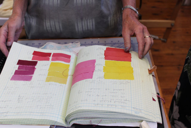 Looking at dye samples