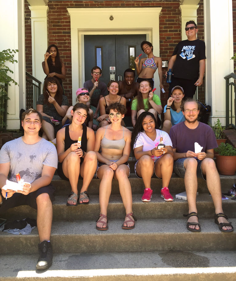 Students at Sunderland Hall Warren Wilson College