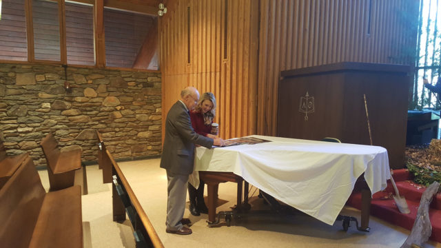 Chapel Harvest Display installation