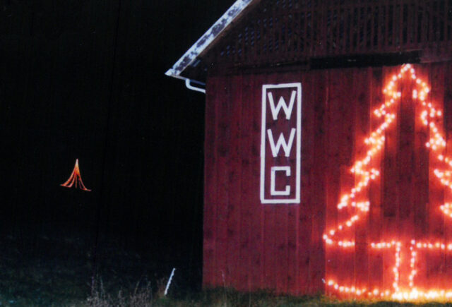 Red Barn Christmas Lights
