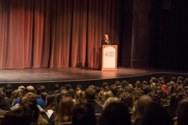 Lynn Morton addresses accepted students