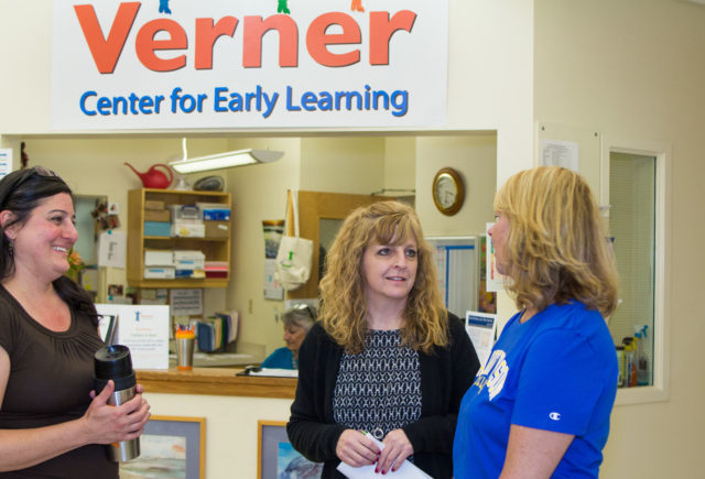 President Lynn Morton at the Verner Early Learning Center