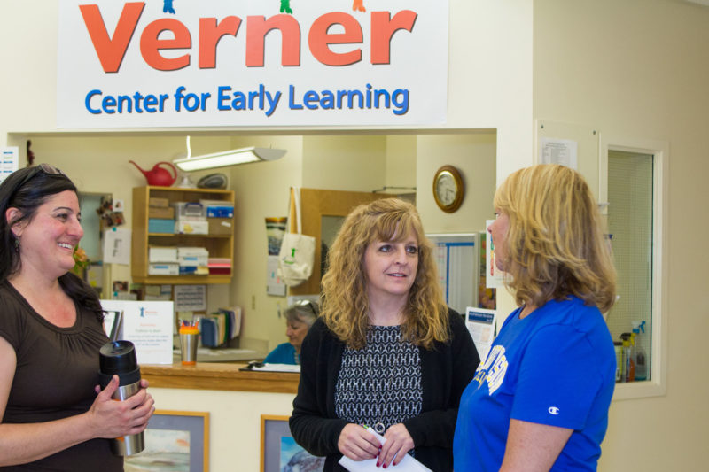 President Lynn Morton at the Verner Early Learning Center