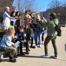 Engage Students taking pictures in Washington D.C.