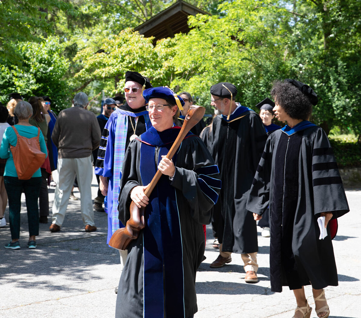 Provost Jay Roberts leads the recessional.