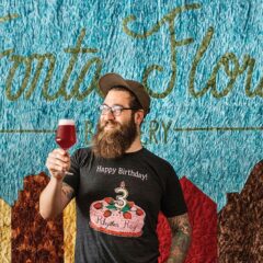 Alum Todd Boera gives a toast at Fonta Flora Brewery