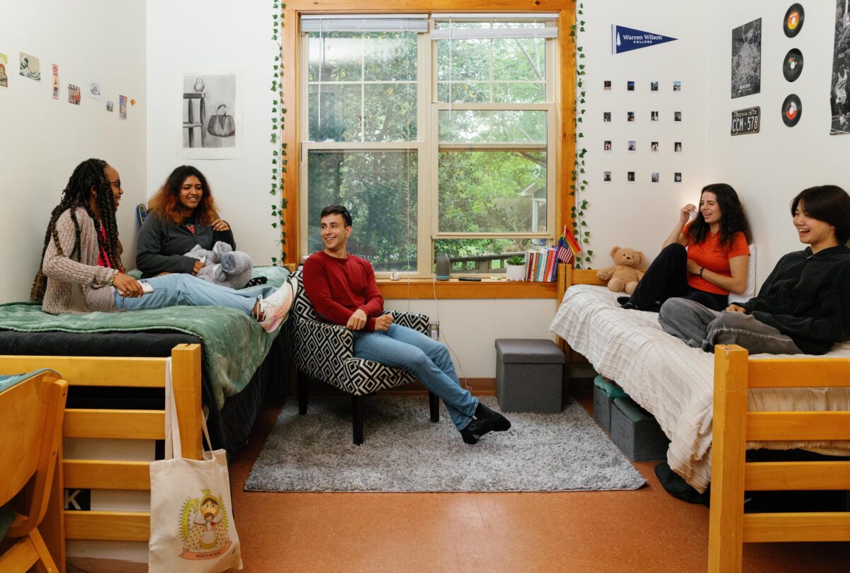 Students gather in friends dorm rooms.