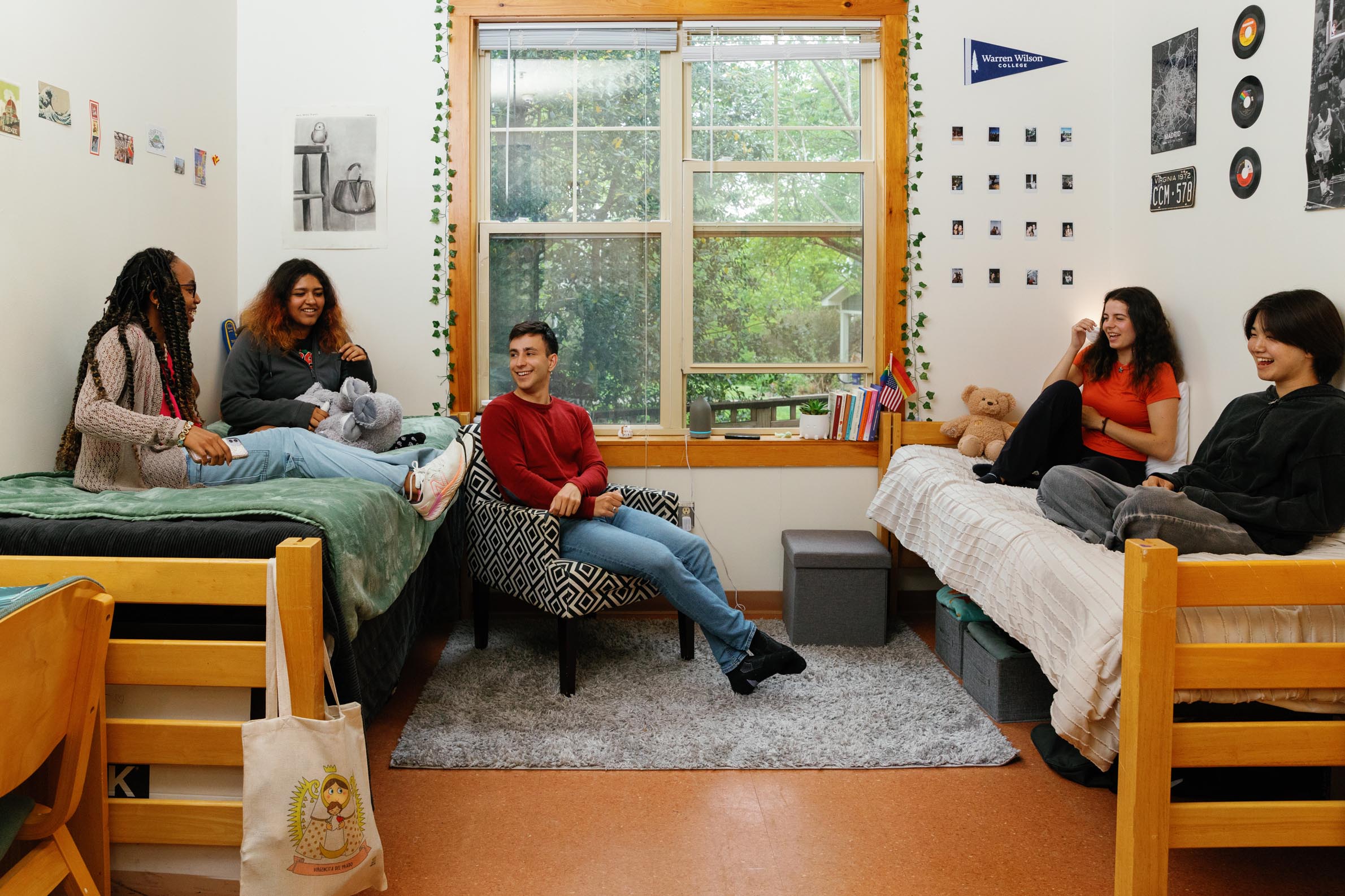 Students gather in friends dorm rooms.