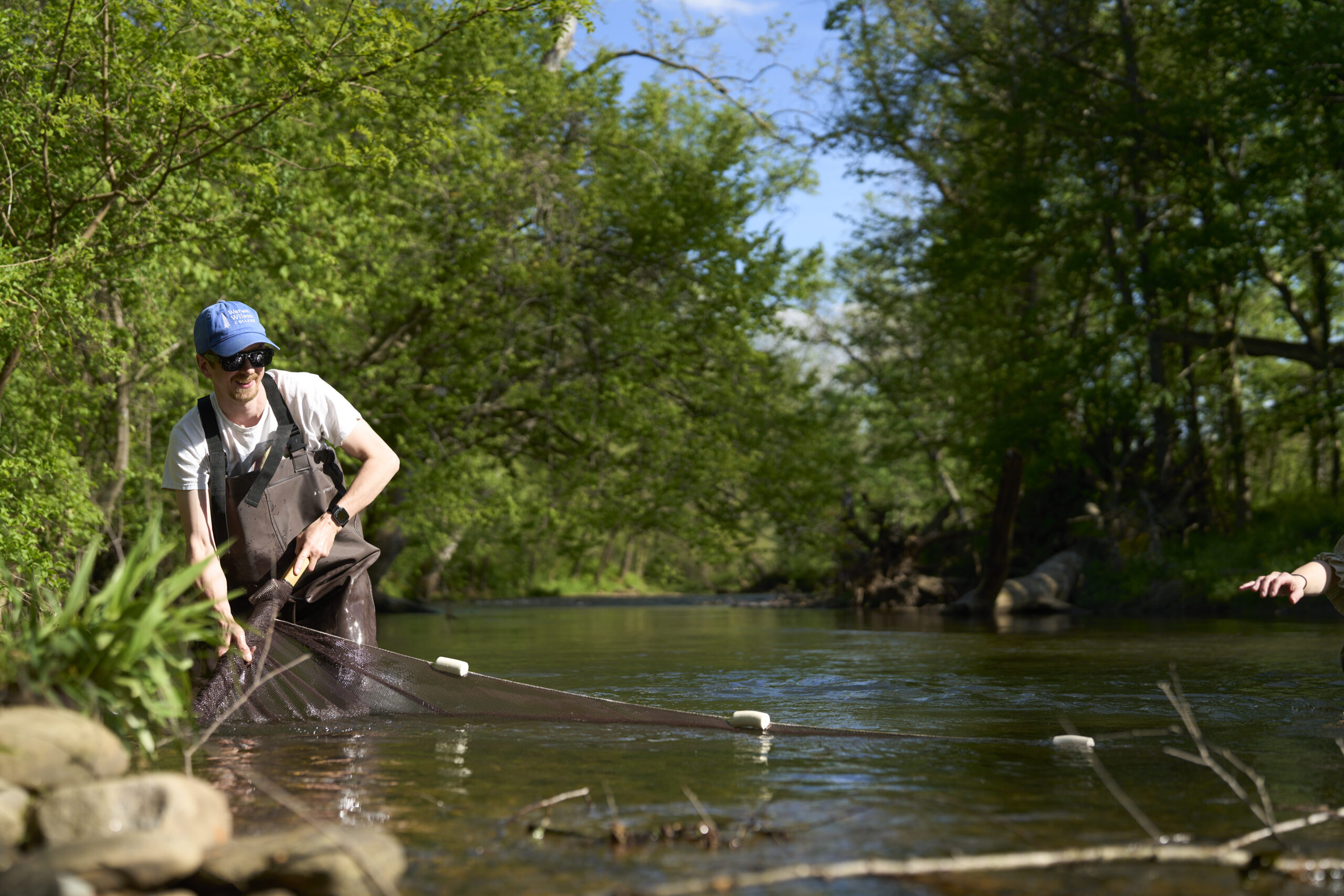 Man in river