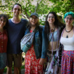 Students pose with their lavender cords at an inaugural Lavender Graduation to honor lesbian, gay, bisexual, transgender and queer students at Warren Wilson College.